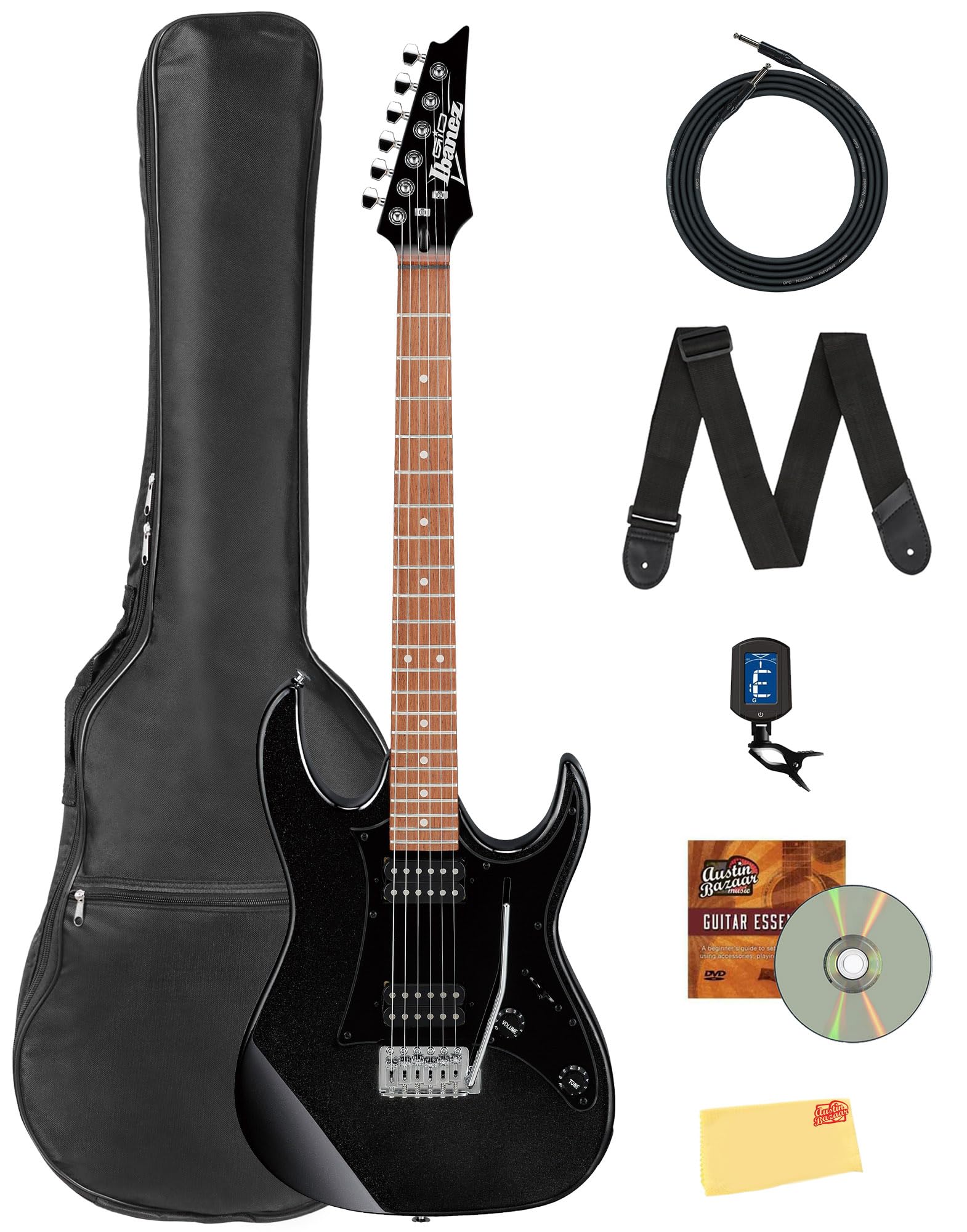 Ibanez GIO Electric Guitar カバー　スタンドセット Amazon.com: Ibanez GRX20Z RG Gio Electric Guitar - Black Night